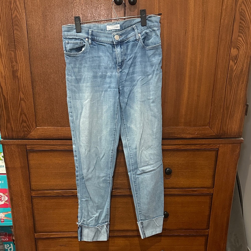 LOFT Sky Blue Ankle Jeans
